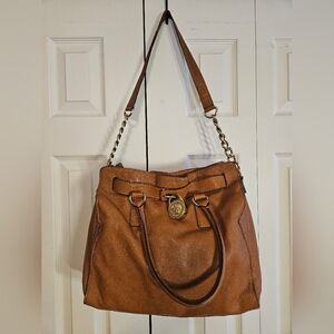 SALE! Michael Kors Brown/Gold Hamilton Shoulder Bag